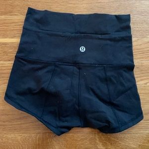 Lulu lemon black yoga shorts size 2